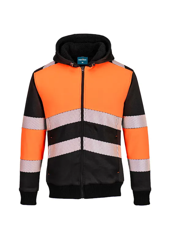 Portwest PW3 PW377 Winter Hoodie Klasse 1 Rits Verwarmd UV-bescherming Performance