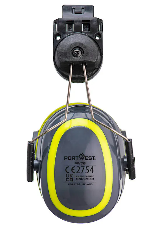 Portwest PW76 HV Extreme Ear Defenders, Medium Clip-On - 1