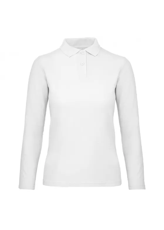 B&C ID.001 BCPWI13 Poloshirt Long-Sleeve Piqué Regular Damen-Fit