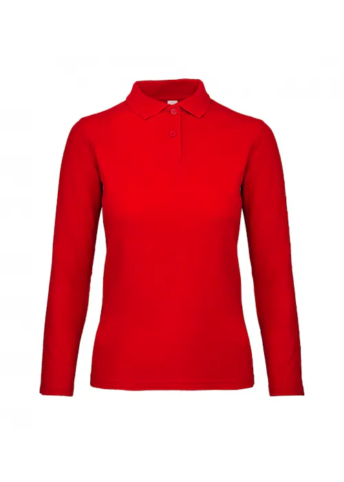 B&C ID.001 BCPWI13 Poloshirt Long Sleeve Piqué Regular Fit Dames