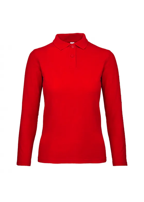 B&C ID.001 BCPWI13 Poloshirt Long-Sleeve Piqué Regular Damen-Fit
