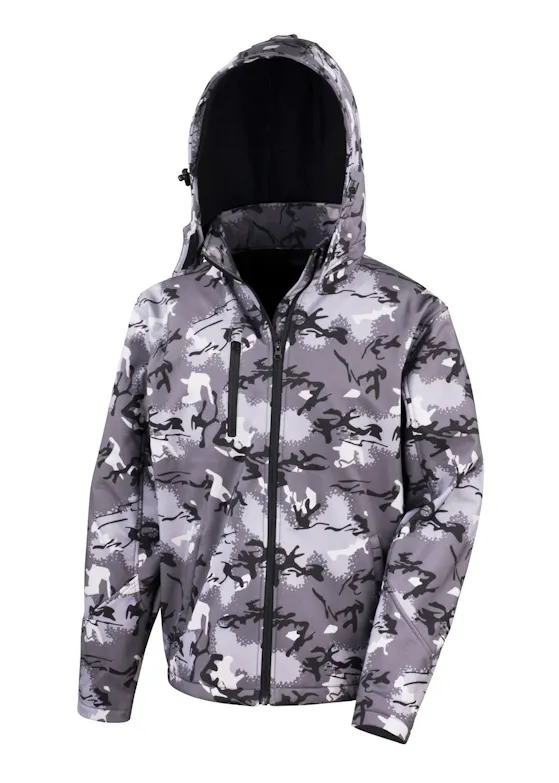 Result Camo TX Performance Hooded Softshell Jacket