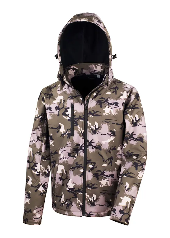 Result Camo TX Performance Hooded Softshell Jacket