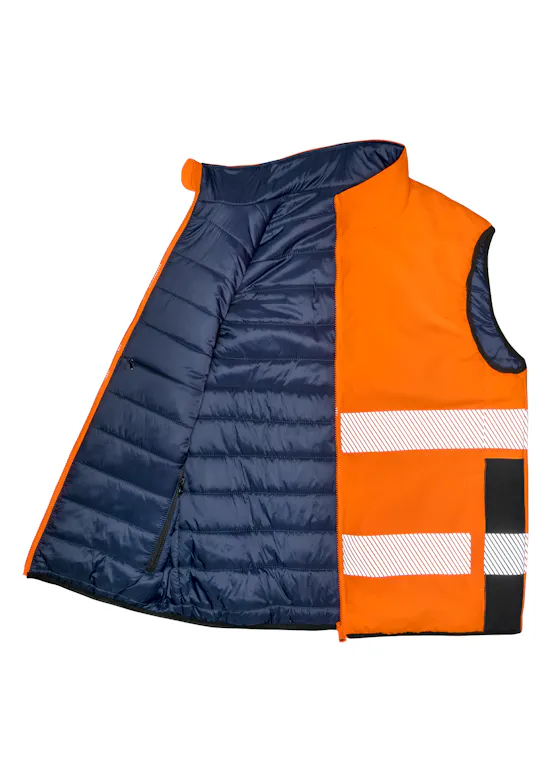 Result Reversible Soft-Padded Safety-Weste