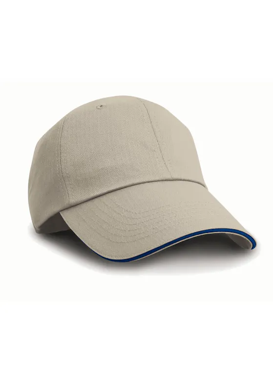 Result Herringbone Cap With Sandwich Peak