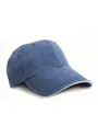 Result Washed Fine Line Cotton Cap With Sandwich Peak miniatuur