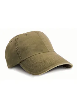 Result Washed Fine Line Cotton Cap With Sandwich Peak