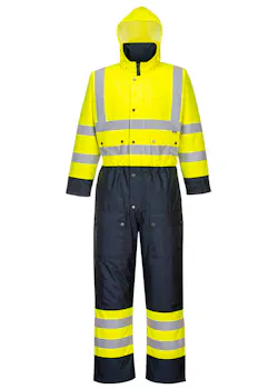 Portwest S485 Overall zweifarbig High-Vis gefüttert Warnschutz wasserdicht thumbnail