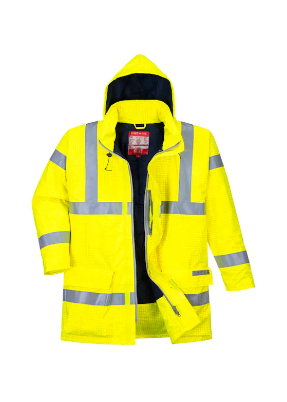 Portwest Bizflame Regen-Hi-Vis: atmungsaktive und antistatische FR-Jacke S778
