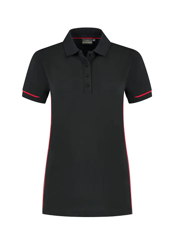 Santino Carsen 1234635 Damen-Poloshirt Piqué Kontrast