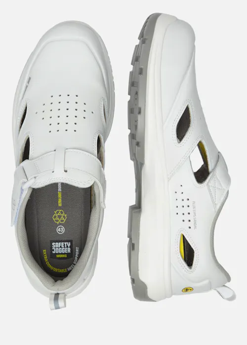 Safety Jogger Flux S1PS chaussure-sandale de travail blanche