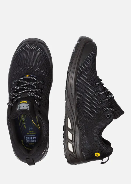 Safety Jogger ECOFITZ S1P-Sicherheitshalbschuh, schwarz