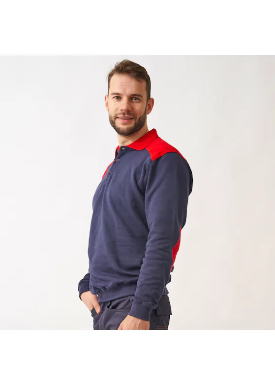 Santino Tesla 200136 Langarm-Polo Regular Fit 2 Color Line