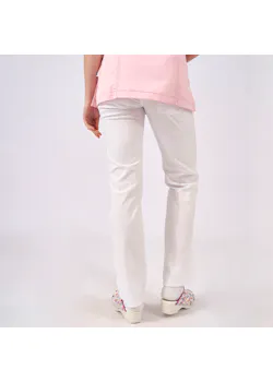 SHAE Care Dames Pantalon regular-fit Alice wit 20260A miniatuur
