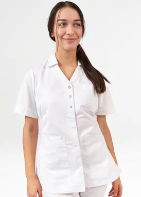 SHAE Care Damen Kasack Emma weiß, 50017A
