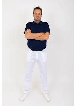 SHAE Care Heren Pantalon slim-fit James wit 25291A miniatuur