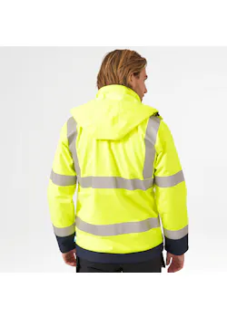 Sioen Gelamineerde Signalisatie Softshell Jas met Afneembare Kap Fuller 9933A2TU1 miniatuur