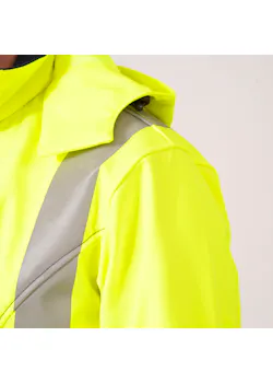 Sioen Gelamineerde Signalisatie Softshell Jas met Afneembare Kap Fuller 9933A2TU1 miniatuur