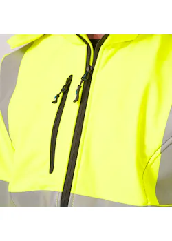 Sioen Gelamineerde Signalisatie Softshell Jas met Afneembare Kap Fuller 9933A2TU1 miniatuur