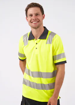 Snickers 2730 Poloshirt High-Vis Klasse 2 Regular Fit miniatuur