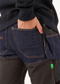 Snickers Workwear FlexiWork Denim Werkbroek met Holsterzakken 6955 miniatuur