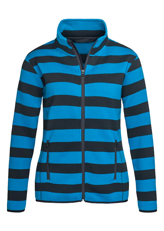 Stedman Polar Fleece Strickjacke Striped for Her