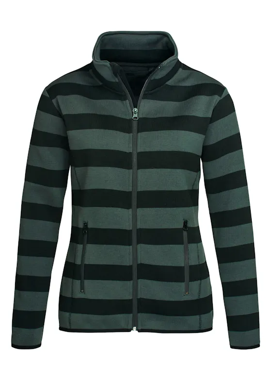 Stedman Polar Fleece Strickjacke Striped for Her