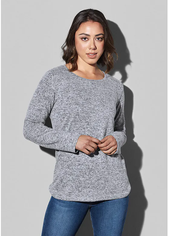 Stedman 9180 Sweatshirt gestricktes Obermaterial Melange Regular Damen-Fit