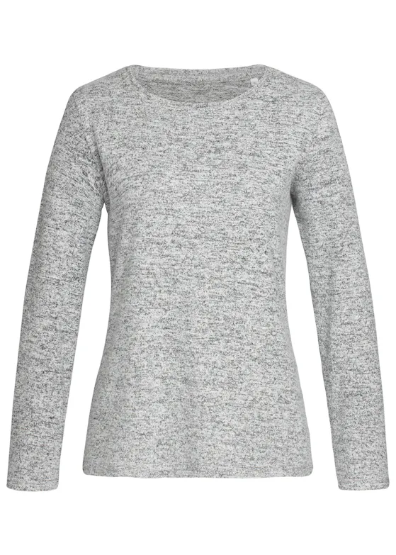 Stedman 9180 Sweatshirt gestricktes Obermaterial Melange Regular Damen-Fit