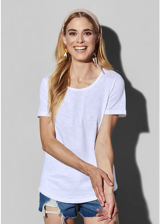 Stedman Slub 9320 T-shirt Crewneck Organic SS Comfort Fit Dames
