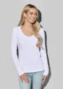 Stedman Claire 9720 T-shirt V-Neck LS Slim Fit Dames miniatuur