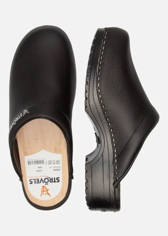 Strövels 303 Schwarz OB Clog