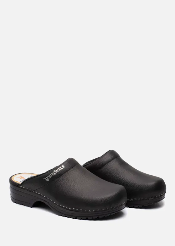 Strövels 303 Schwarz OB Clog