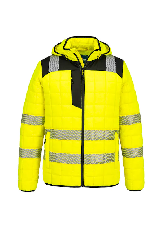 Portwest PW3 Square Baffle Jack T165 Hi-Vis Winddicht Waterafstotend UV-bescherming
