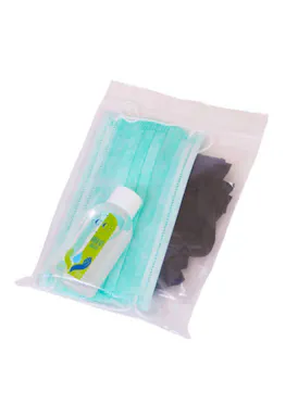 ##Beschermingsset - 2x chirurgisch mondmasker cat. llR | 2 paar Nitril hands. | 1x Desinf. handgel