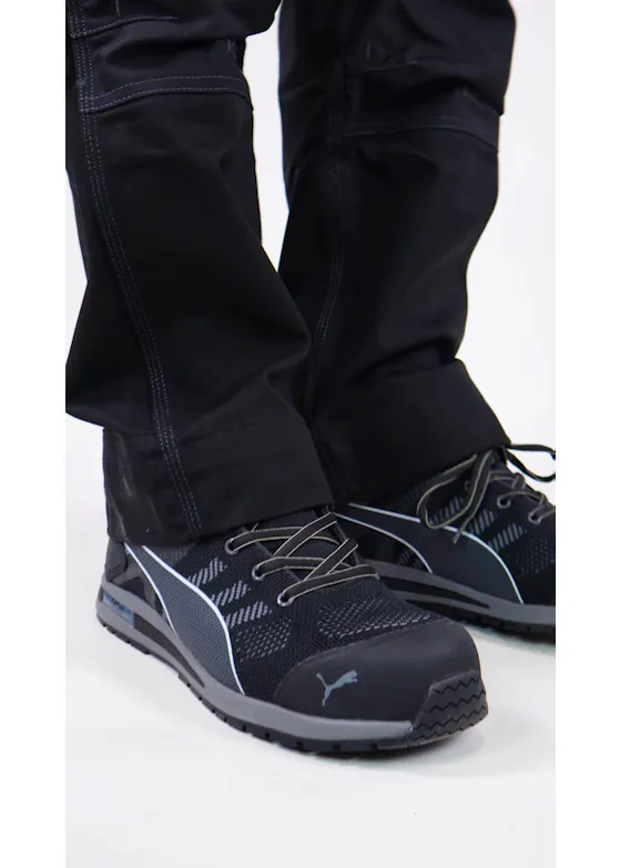 Puma Elevate Knit  S1P Werkschoen Zwart/Grijs