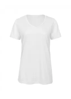 B&C Triblend BCTW058 T-Shirt V-Neck Regular Fit Dames miniatuur