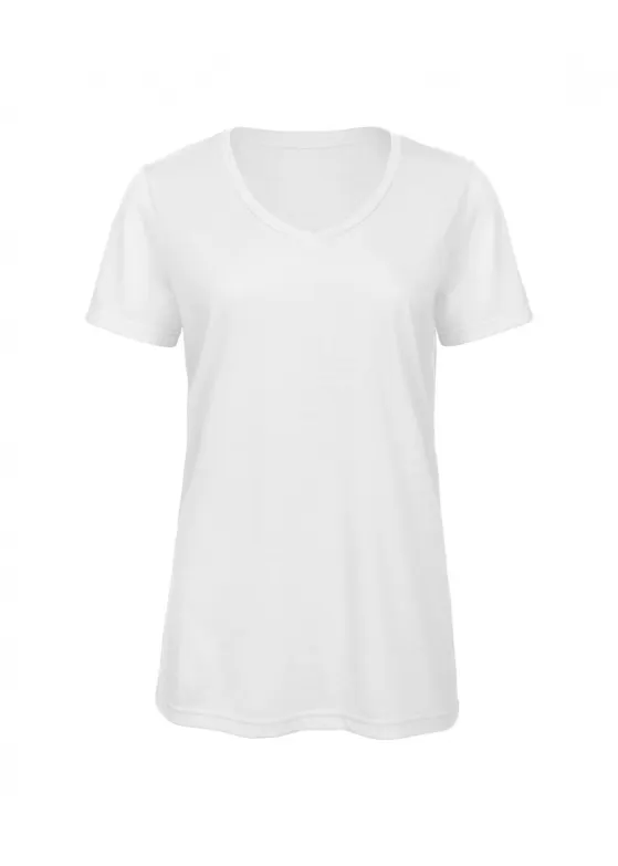 B&C Triblend BCTW058 T-Shirt V-Neck Regular Fit Dames