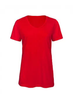 B&C Triblend BCTW058 T-Shirt V-Neck Regular Fit Dames miniatuur