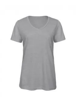 B&C Triblend BCTW058 T-Shirt V-Neck Regular Fit Dames miniatuur