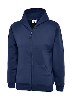 Uneek UC506 Sweater met Rits Classic Hooded Regular Fit Kinderen miniatuur