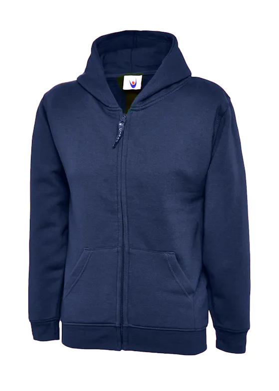 Uneek UC506 Sweatshirt mit Reißverschluss, Classic Hooded Fit für Kinder