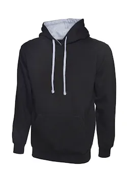 Uneek UC507 Sweater Contrast Hooded Regular Fit miniatuur