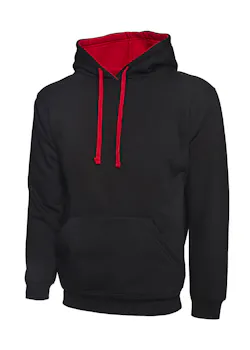 Uneek UC507 Sweater Contrast Hooded Regular Fit miniatuur