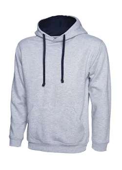 Uneek UC507 Sweater Contrast Hooded Regular Fit miniatuur