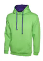 Uneek UC507 Sweater Contrast Hooded Regular Fit miniatuur