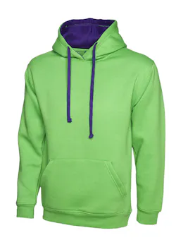 Uneek UC507 Sweater Contrast Hooded Regular Fit miniatuur