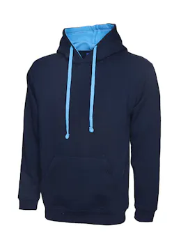Uneek UC507 Sweater Contrast Hooded Regular Fit miniatuur