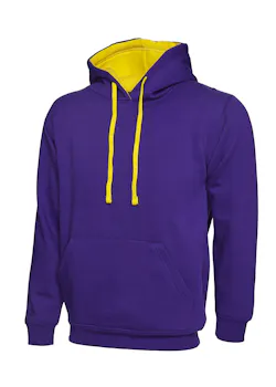 Uneek UC507 Sweater Contrast Hooded Regular Fit miniatuur