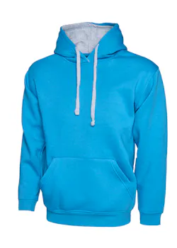 Uneek UC507 Sweater Contrast Hooded Regular Fit miniatuur